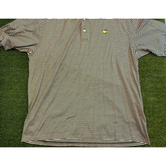 The Masters polo mens XL green white vintage pima cotton Amens corner retro Q - Picture 6 of 11